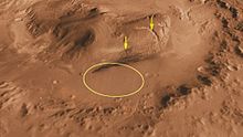 Gale crater Mars landing site