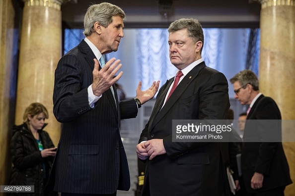 Kerry and Poroshenko-Feb 6, "Whatdya want me to do?"