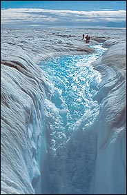 Greenland vertical river